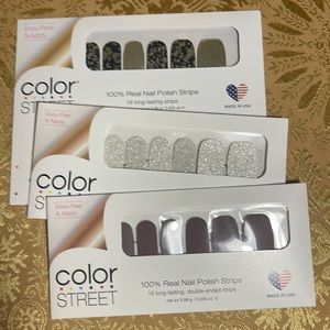 3 new unopened sets of Color Street nail polish strips